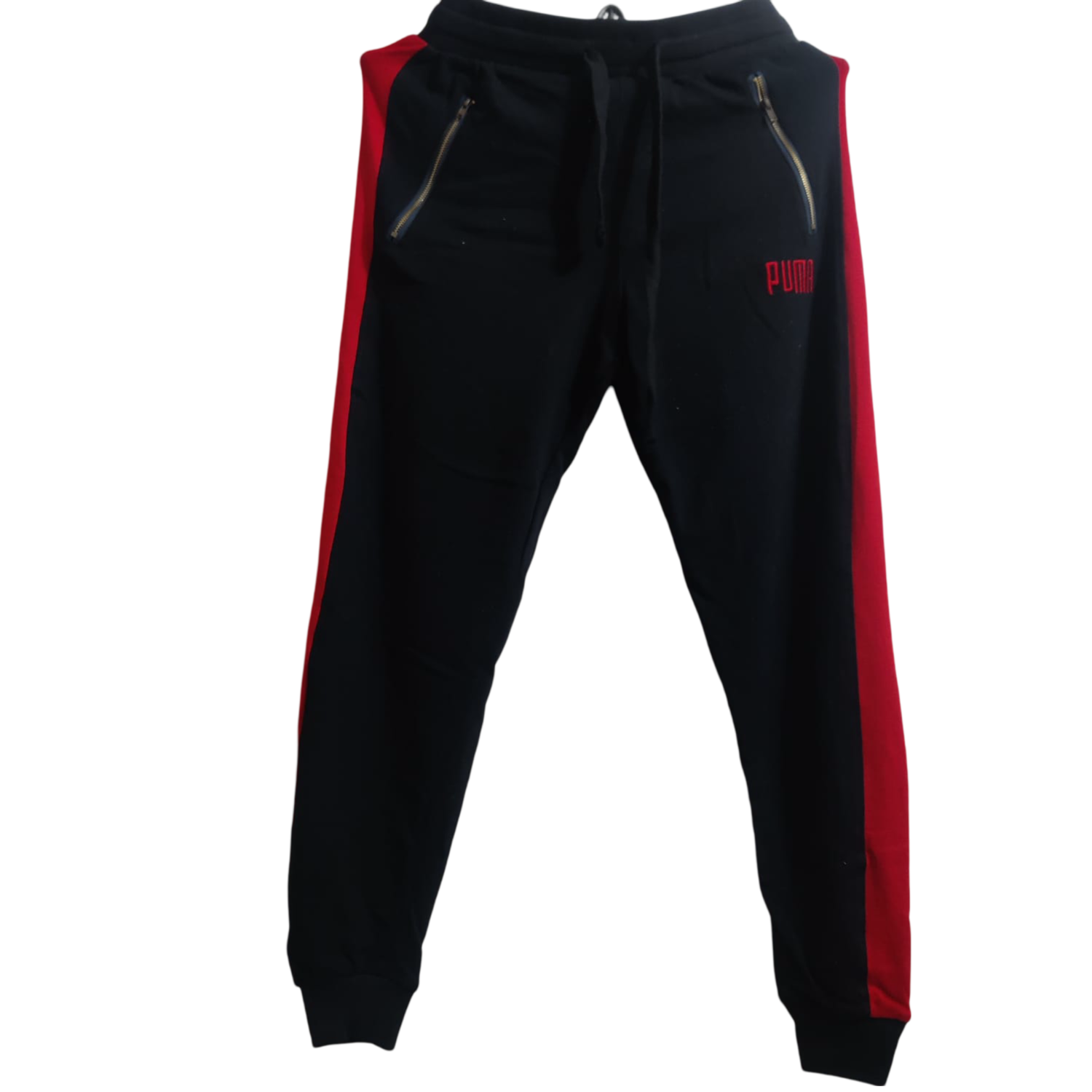 Trouser For Men's Terry cotton GSM 280 ZIPPER Black Size - M